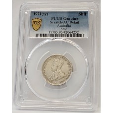 AUSTRALIA 1921 . ONE 1 SHILLING . STAR